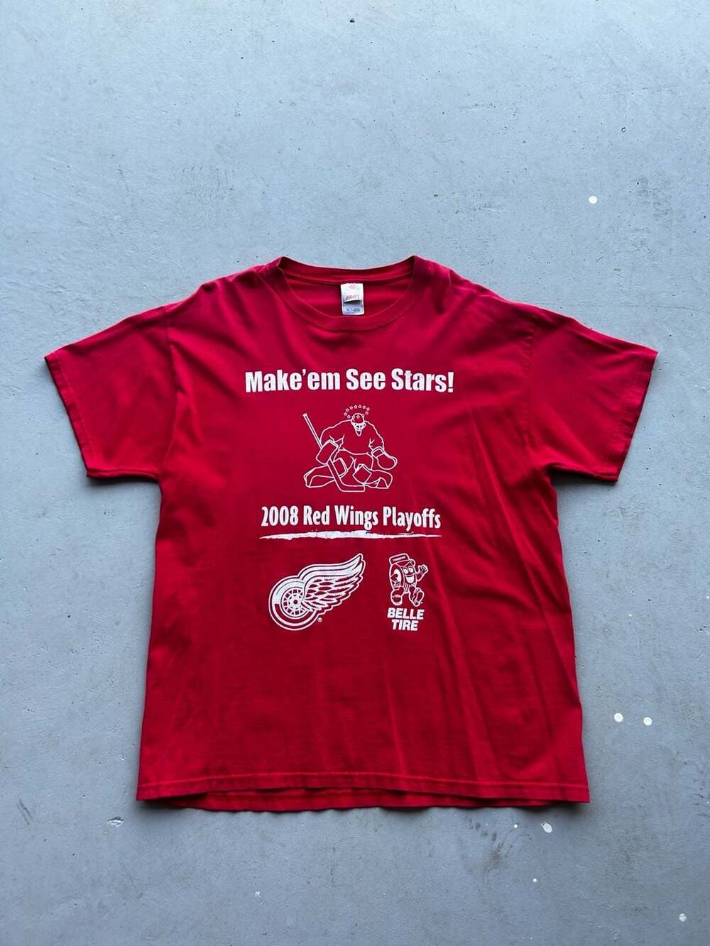 Vintage 2008 Detroit Red Wings Playoff T-Shirt Size XL